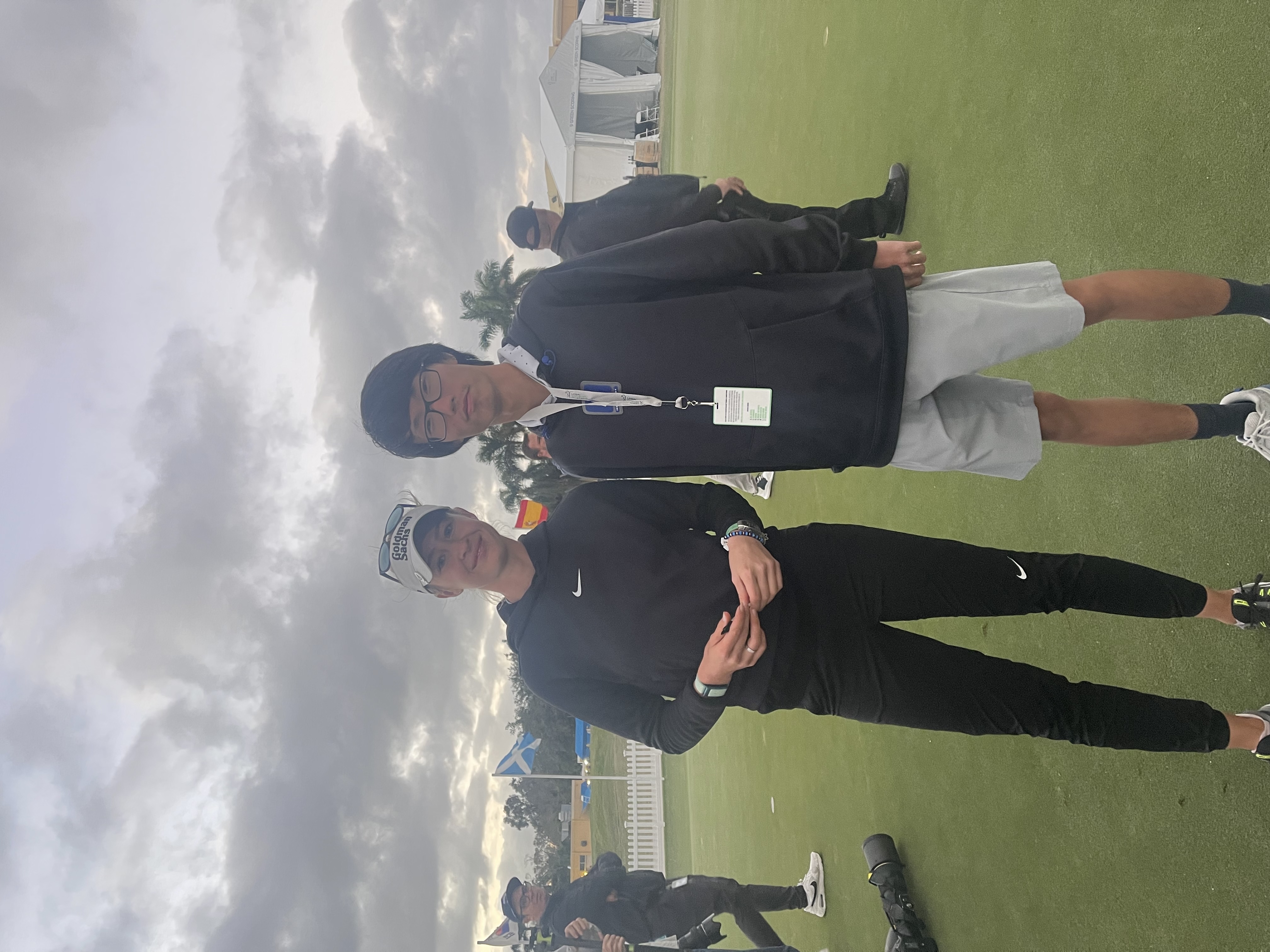 Bingchen with Nelly Korda at an LPGA tournament in Florida